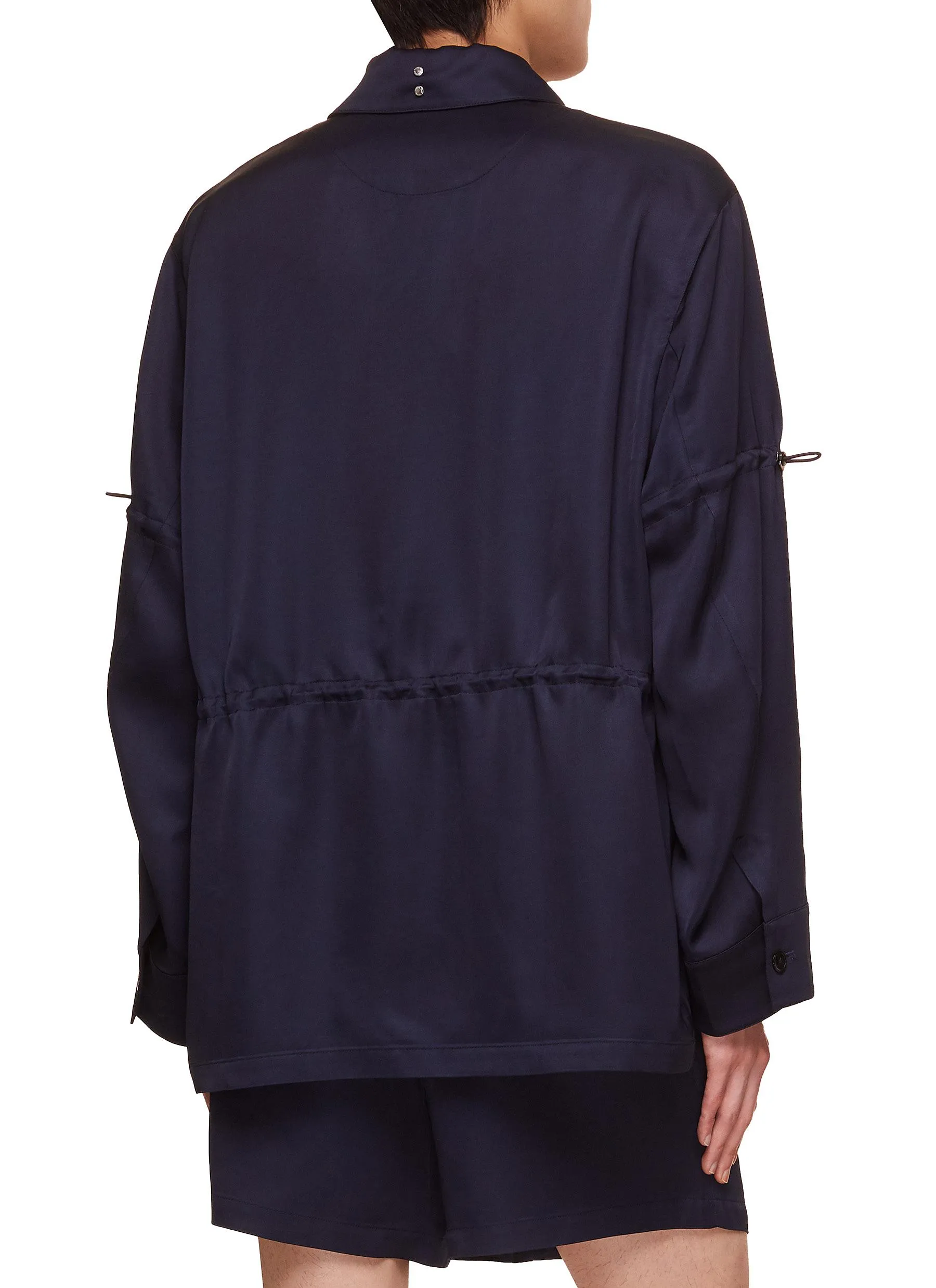 -----------RE: BY MAISON SANS TITRE  ---- ------------ ----Elastic Drawstring Pullover Shirt --