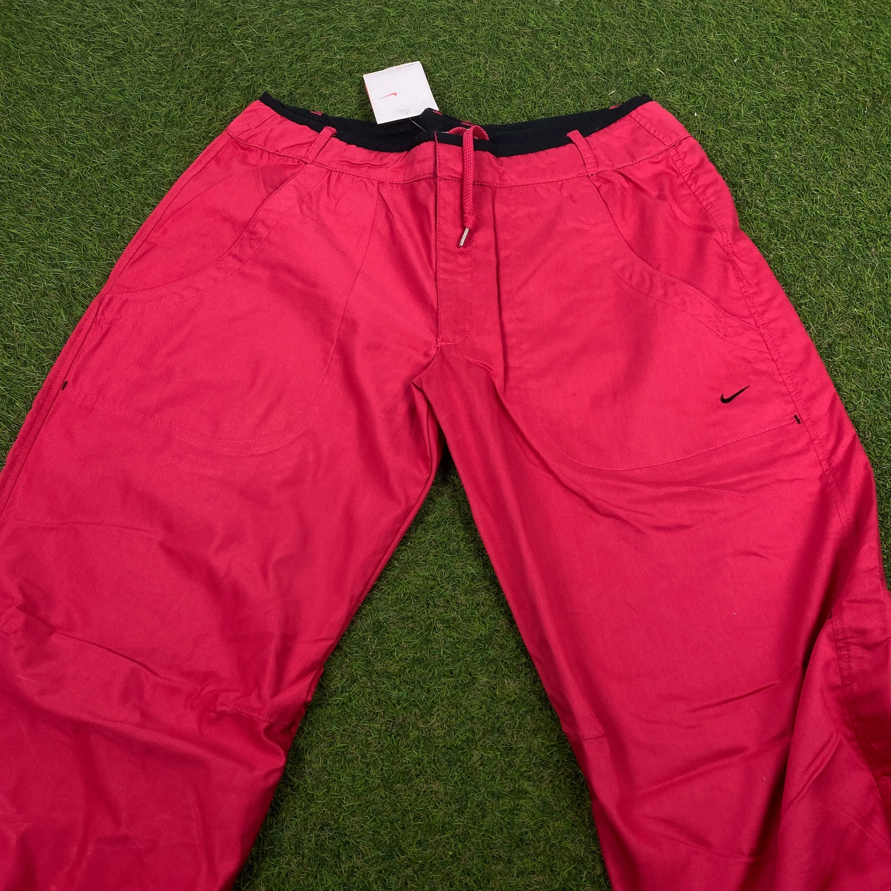 00s Nike Parachute Cargo Joggers Pink Red XS