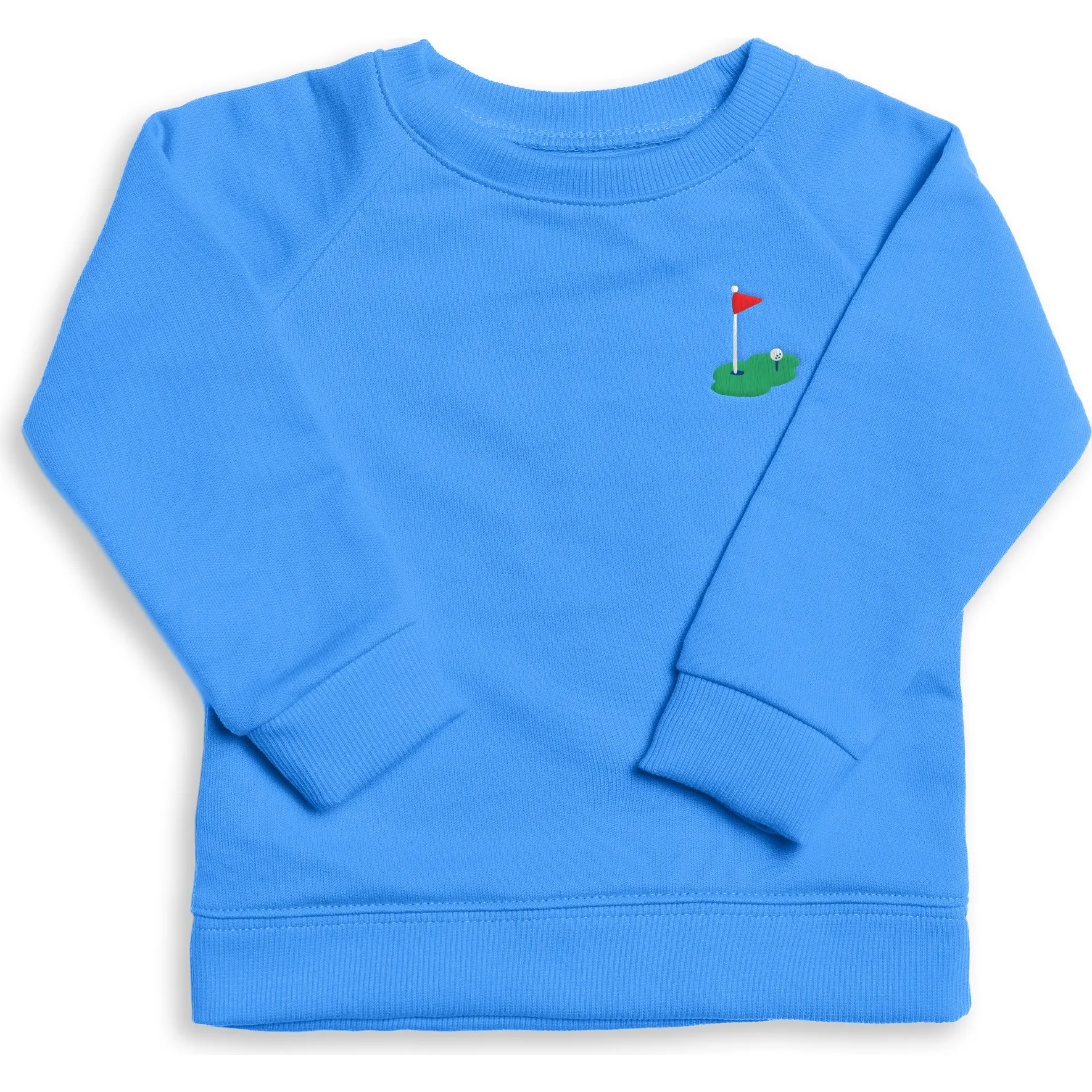 12|12 The Organic Embroidered Pullover Sweatshirt, Marine Blue Golf