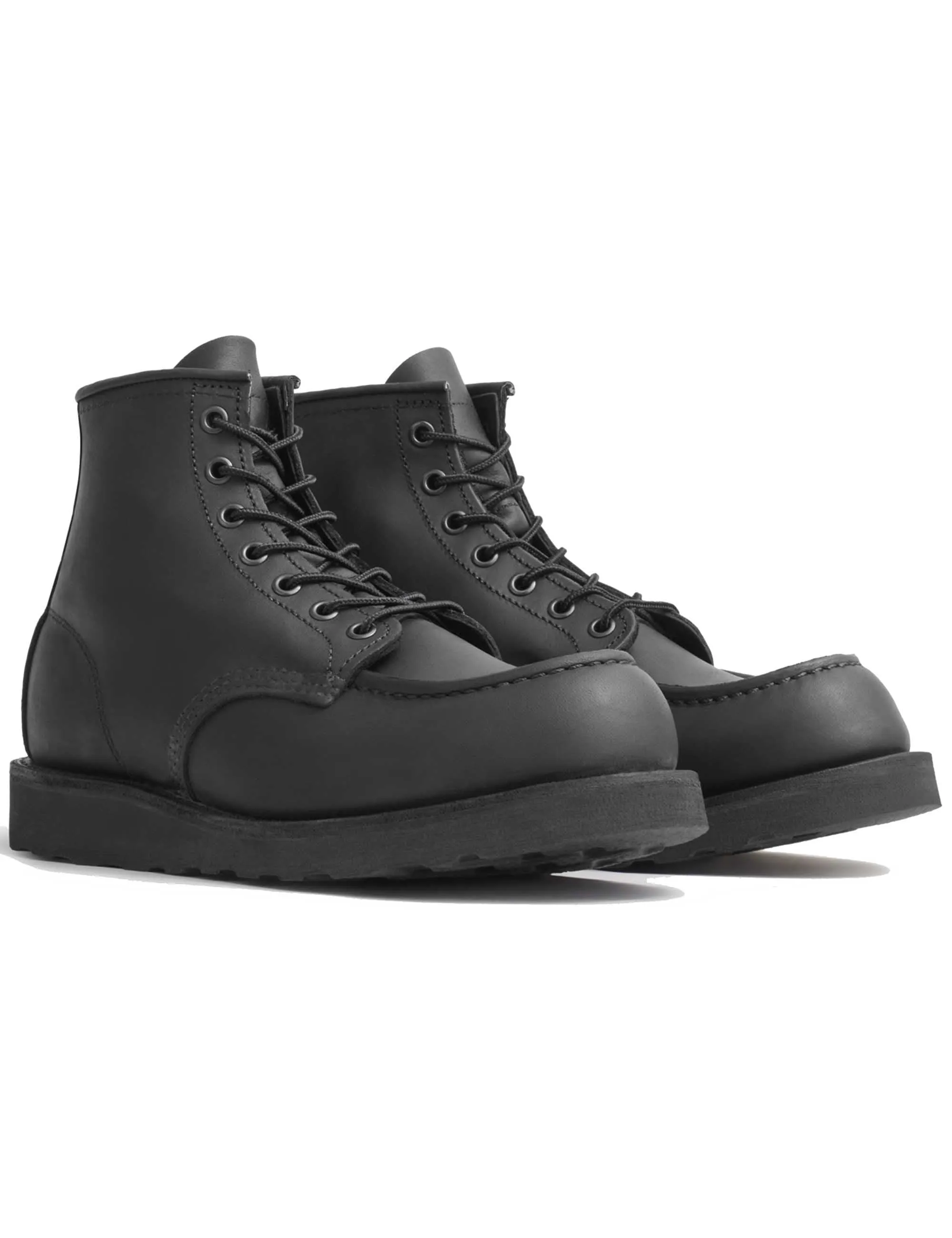 8074D Heritage 6" Moc Toe Boot - Black Harness Leather