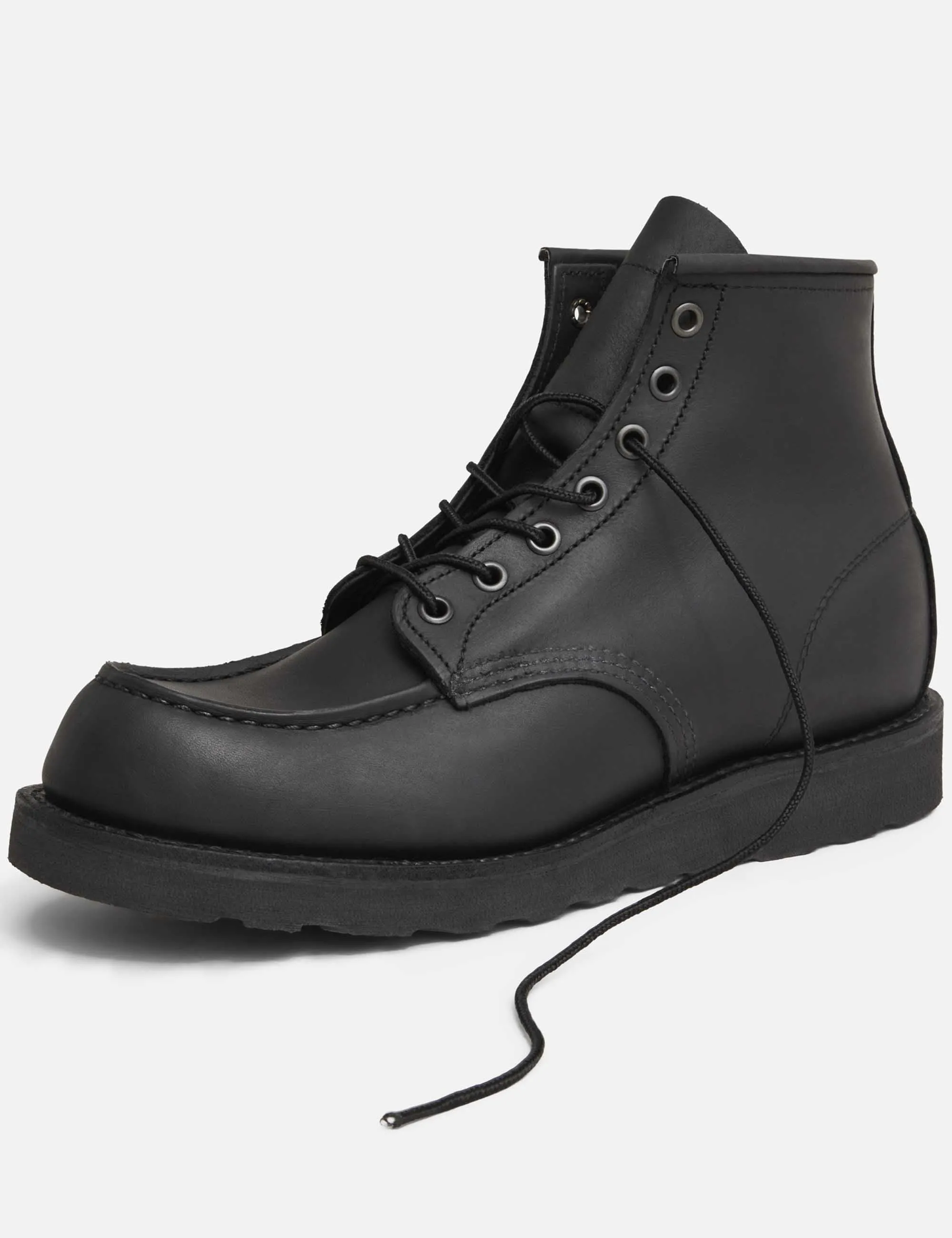 8074D Heritage 6" Moc Toe Boot - Black Harness Leather