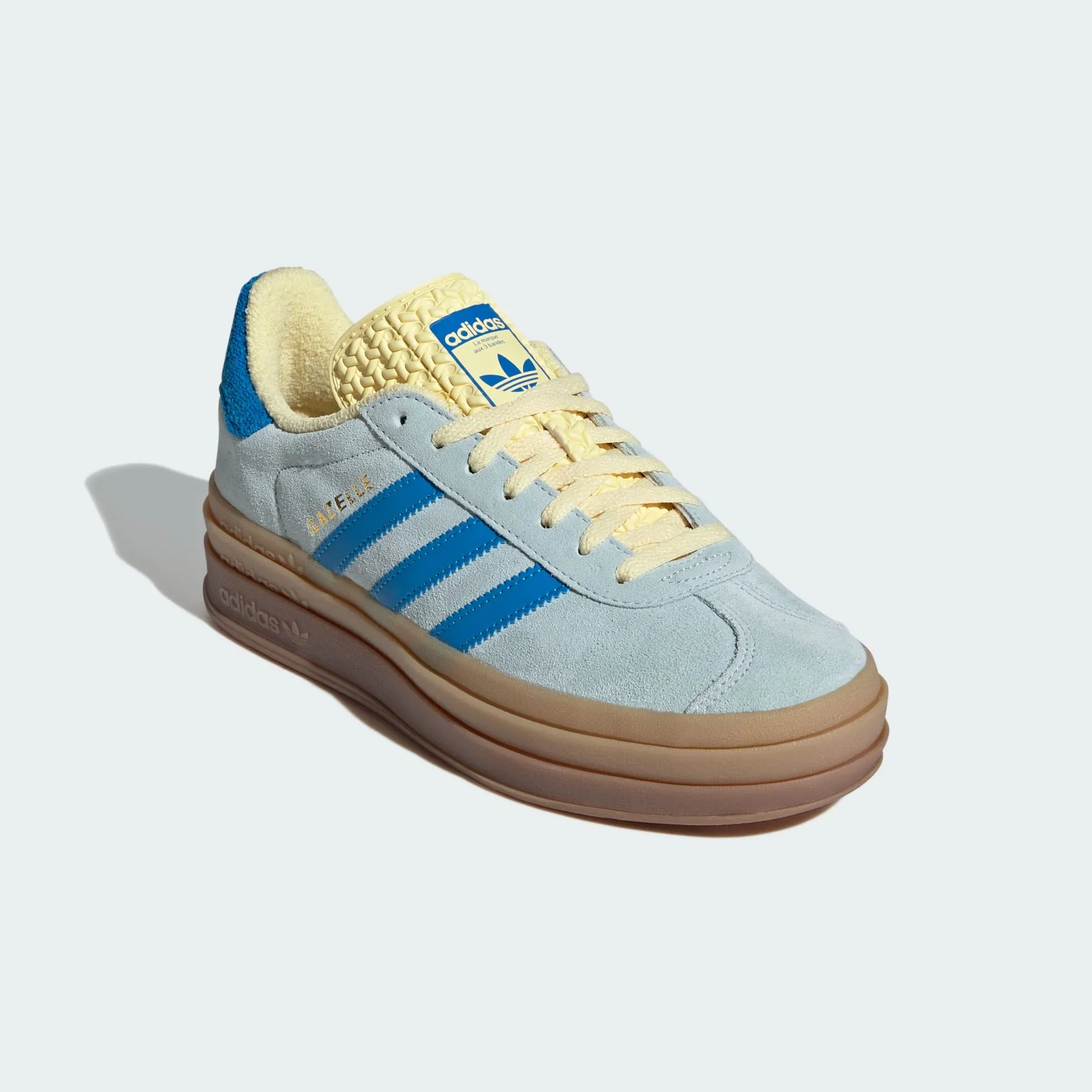 Adidas Women's Gazelle Bold Sneakers - Almost Blue / Bright Blue / Almost Yellow (*Excluded from Free Shipping)