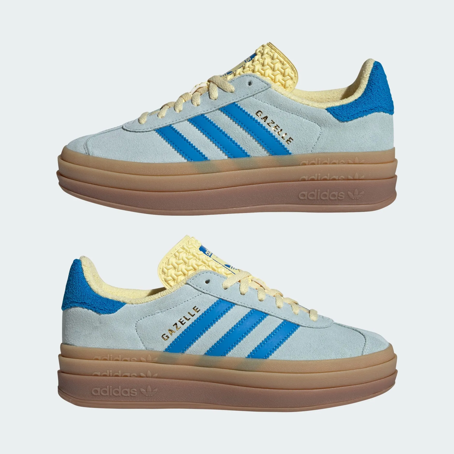 Adidas Women's Gazelle Bold Sneakers - Almost Blue / Bright Blue / Almost Yellow (*Excluded from Free Shipping)