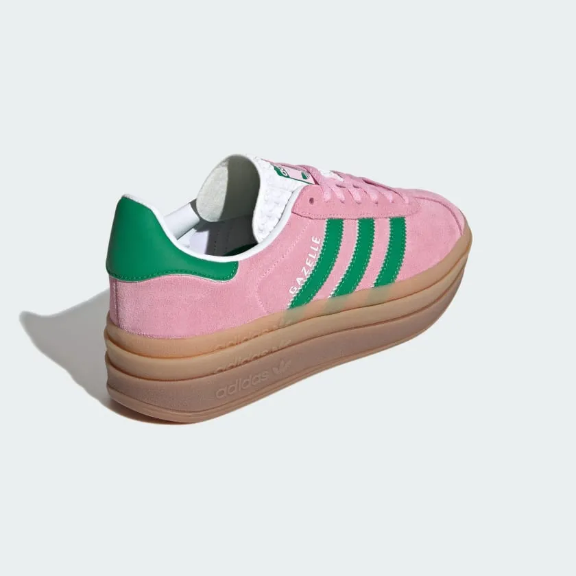 Adidas Women's Gazelle Bold Sneakers - True Pink / Green / Cloud White (*Excluded from Free Shipping)