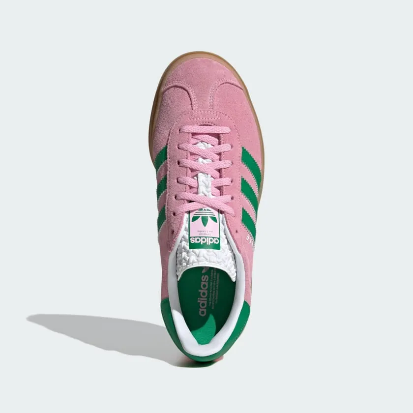 Adidas Women's Gazelle Bold Sneakers - True Pink / Green / Cloud White (*Excluded from Free Shipping)