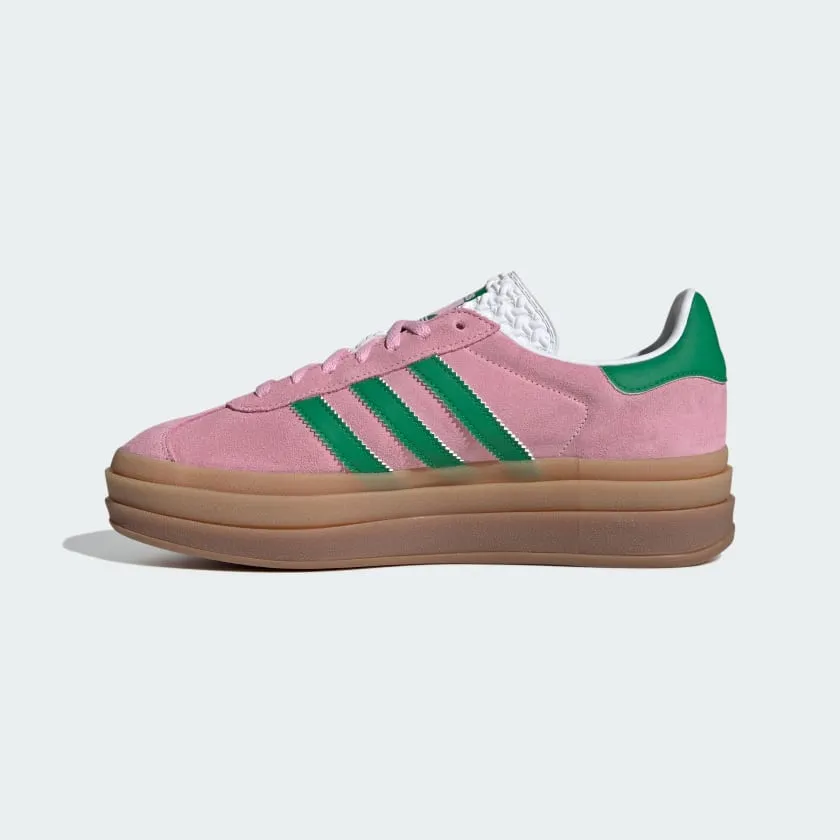 Adidas Women's Gazelle Bold Sneakers - True Pink / Green / Cloud White (*Excluded from Free Shipping)