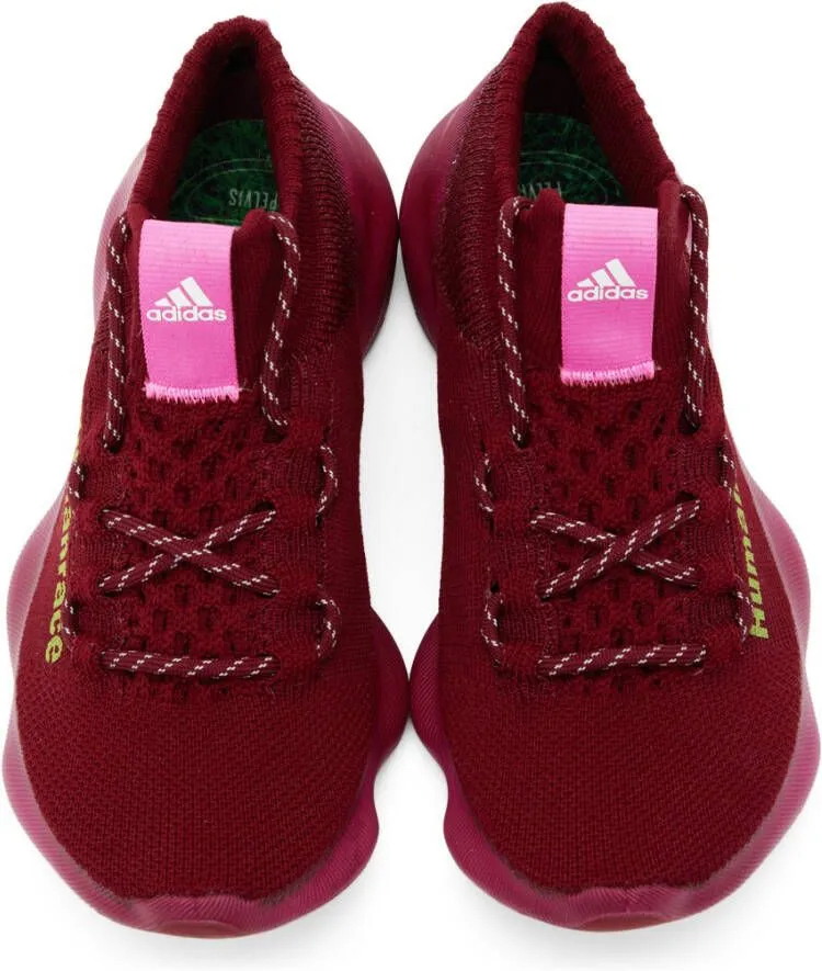 Adidas x Humanrace by Pharrell Williams SSENSE Exclusive Burgundy Humanrace Sichona Sneakers