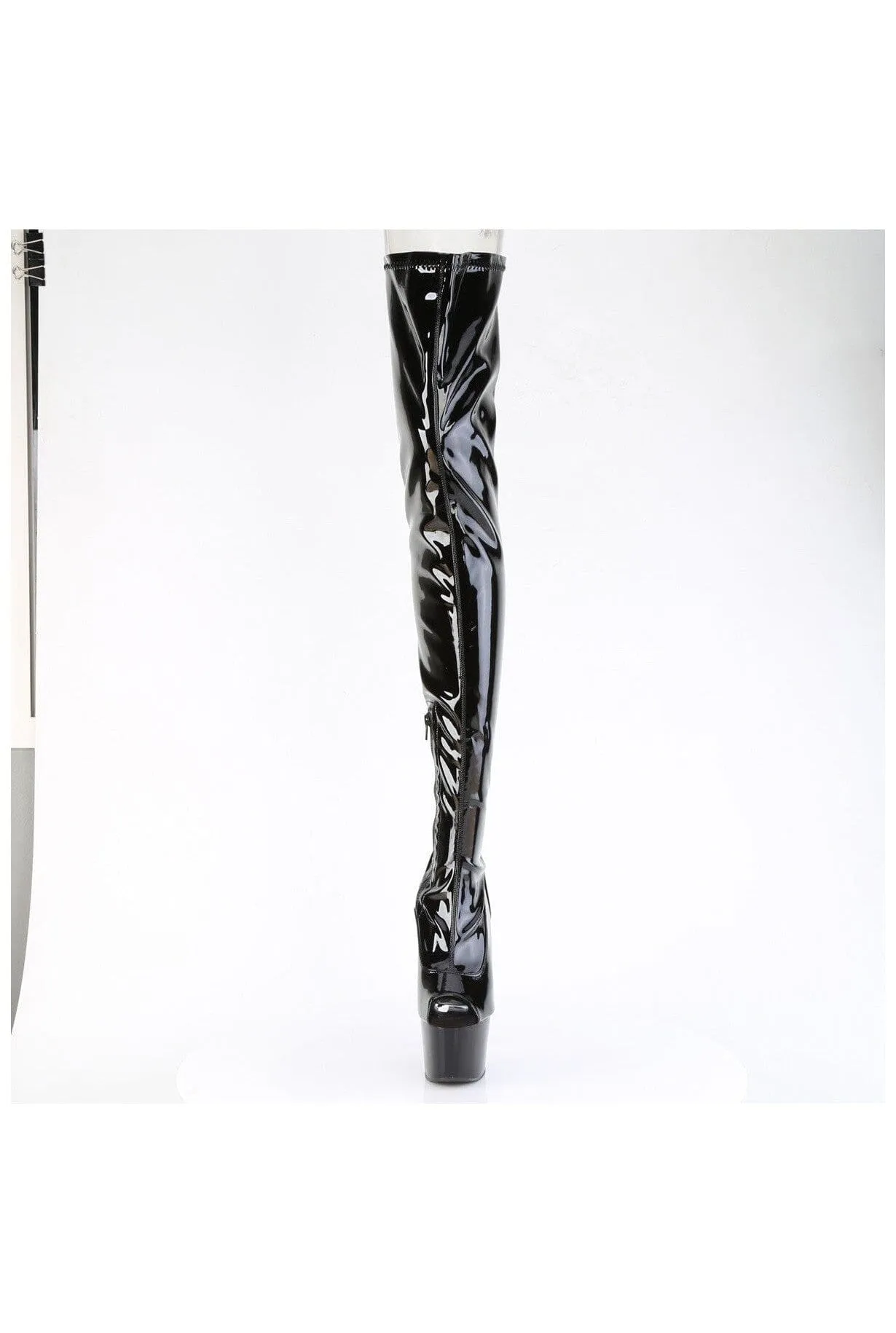 ADORE-4011 Black Patent Thigh Boot