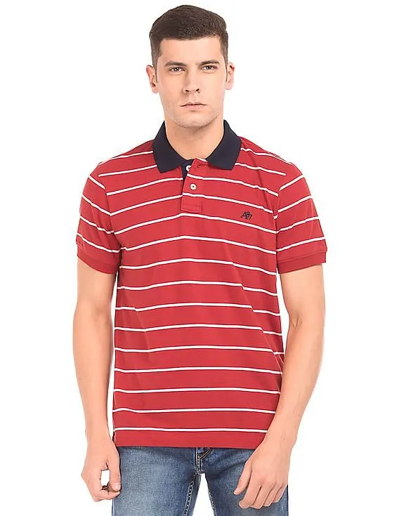 Aeropostale Regular Fit Striped Polo Shirt