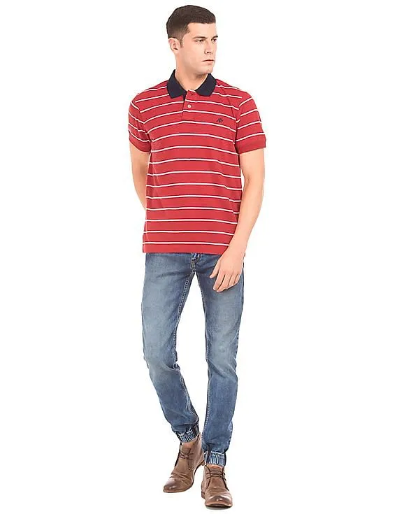 Aeropostale Regular Fit Striped Polo Shirt