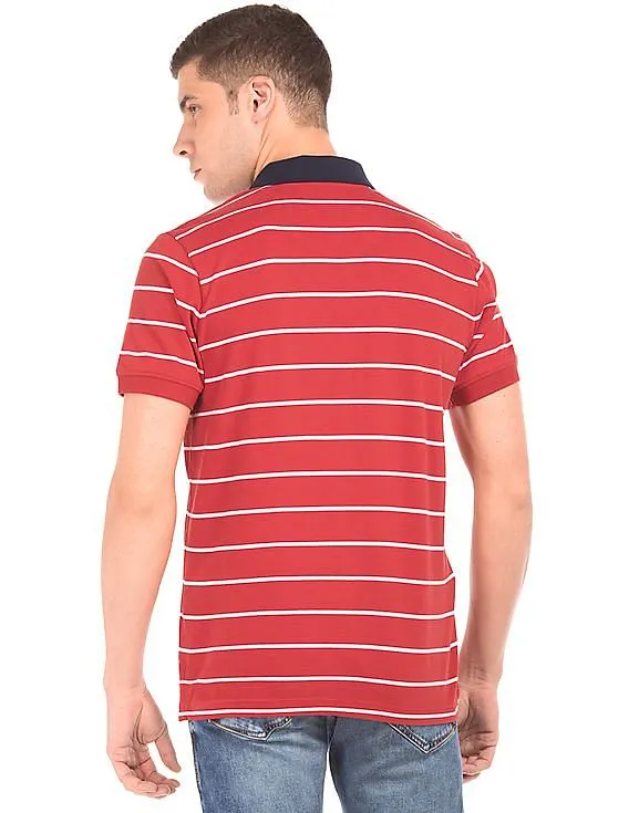 Aeropostale Regular Fit Striped Polo Shirt