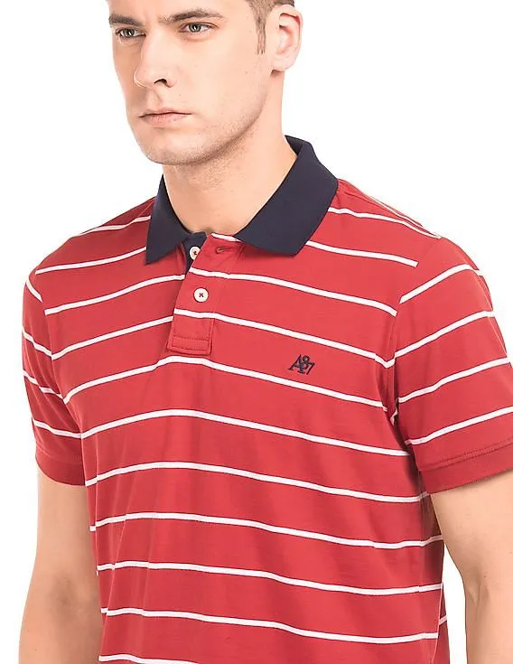 Aeropostale Regular Fit Striped Polo Shirt