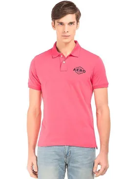 Aeropostale Solid Brushed Cotton Polo Shirt