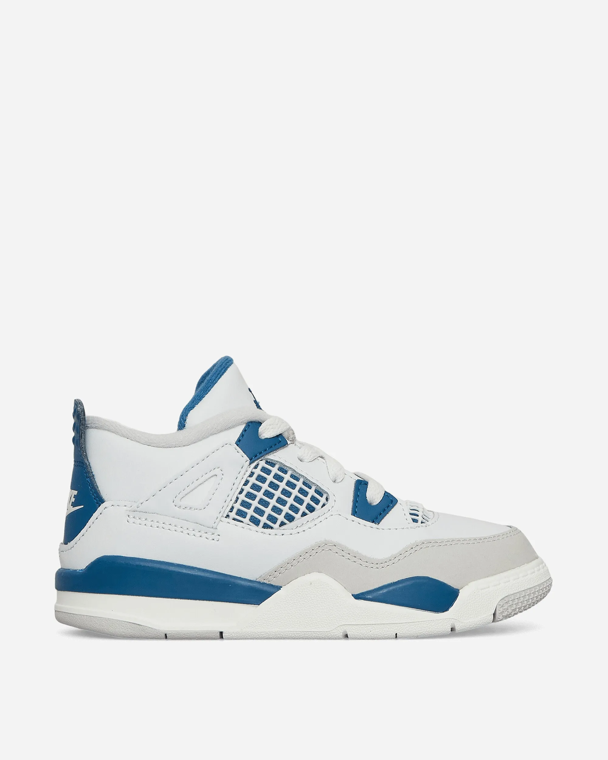 Air Jordan 4 Retro (TD) Sneakers Off White / Military Blue