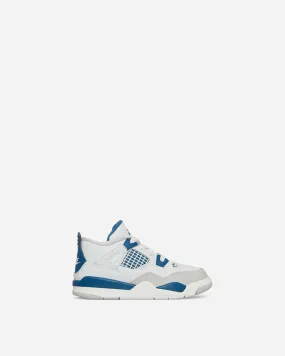 Air Jordan 4 Retro (TD) Sneakers Off White / Military Blue