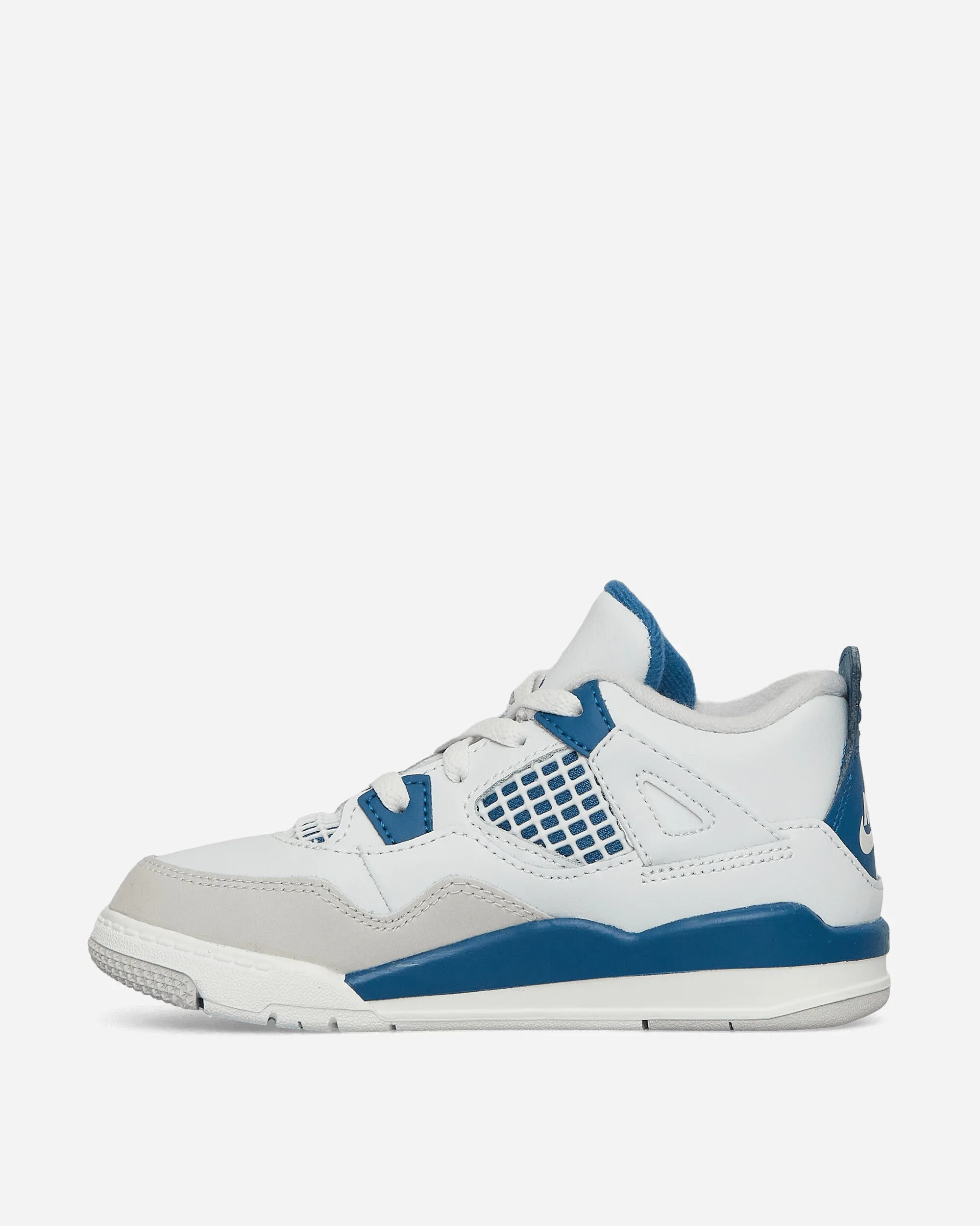 Air Jordan 4 Retro (TD) Sneakers Off White / Military Blue