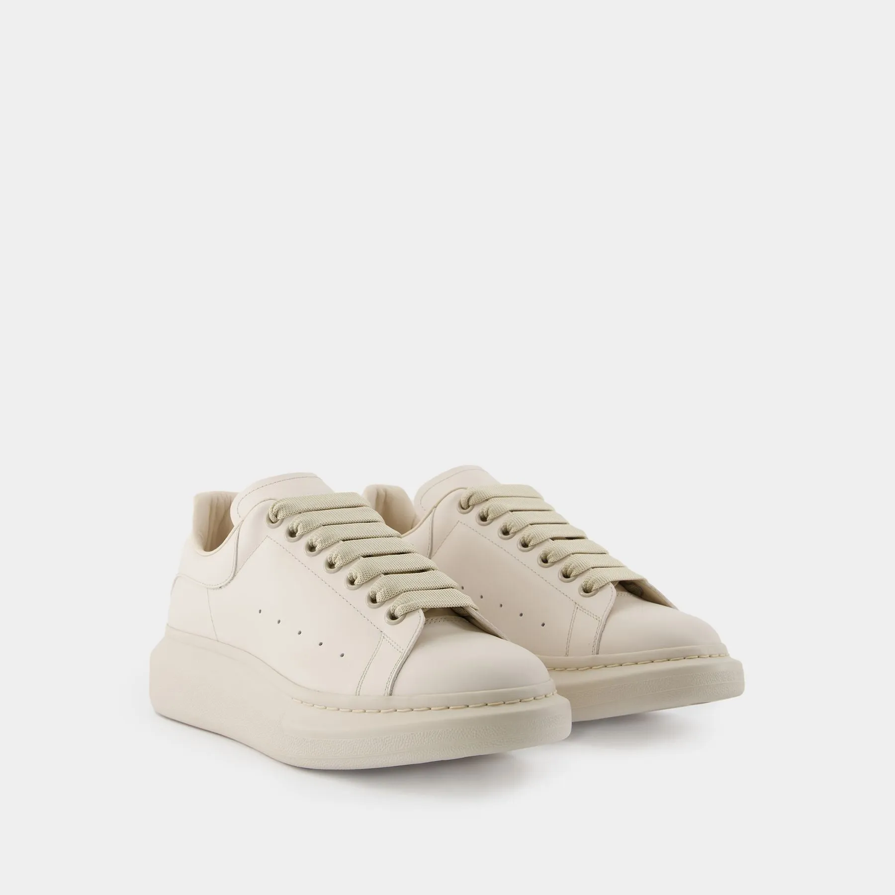 Alexander McQueen  Oversized Sneakers - Alexander McQueen - Leather - Beige