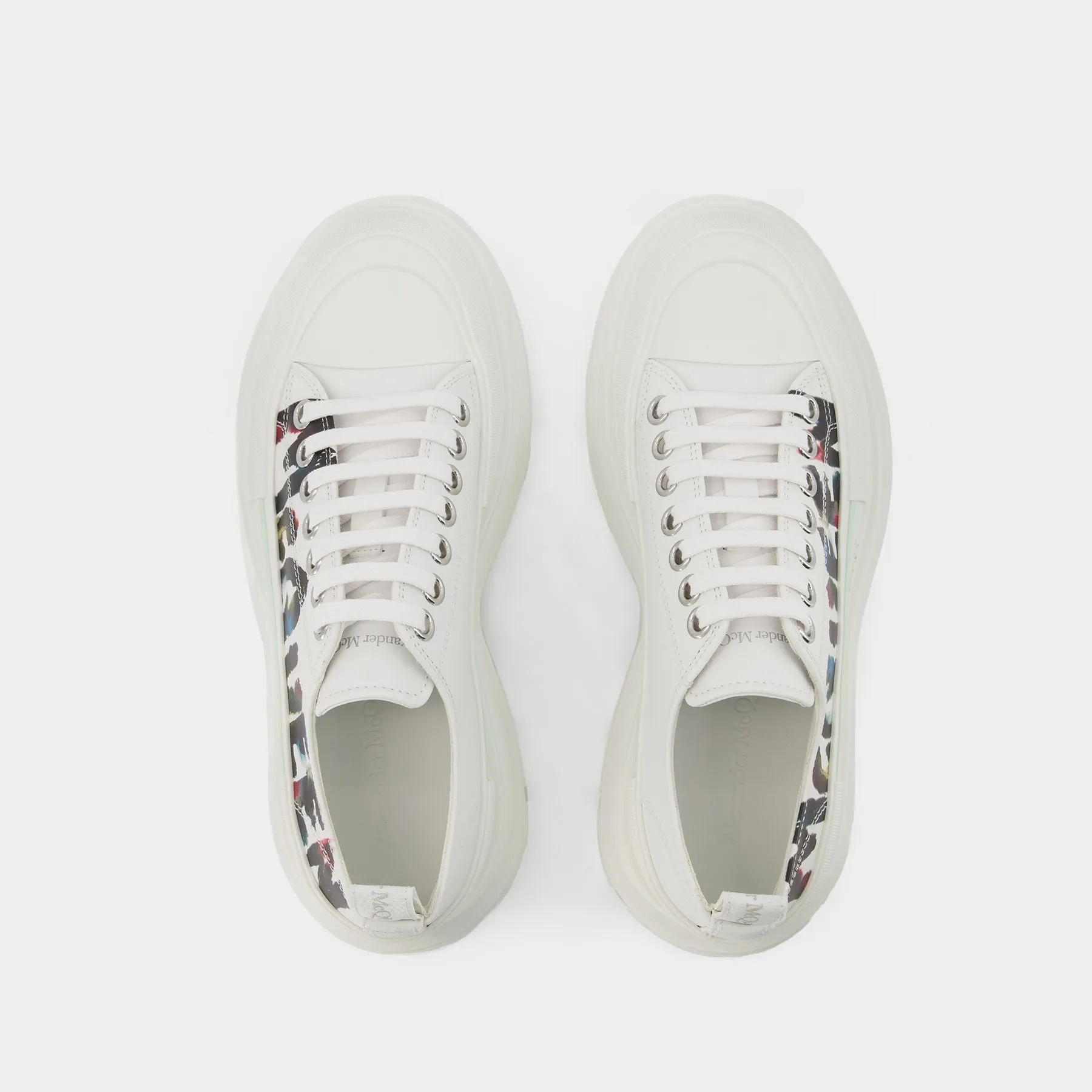 Alexander McQueen  Tread Slick Sneakers - Alexander Mcqueen - White/Logo Multi - Canva