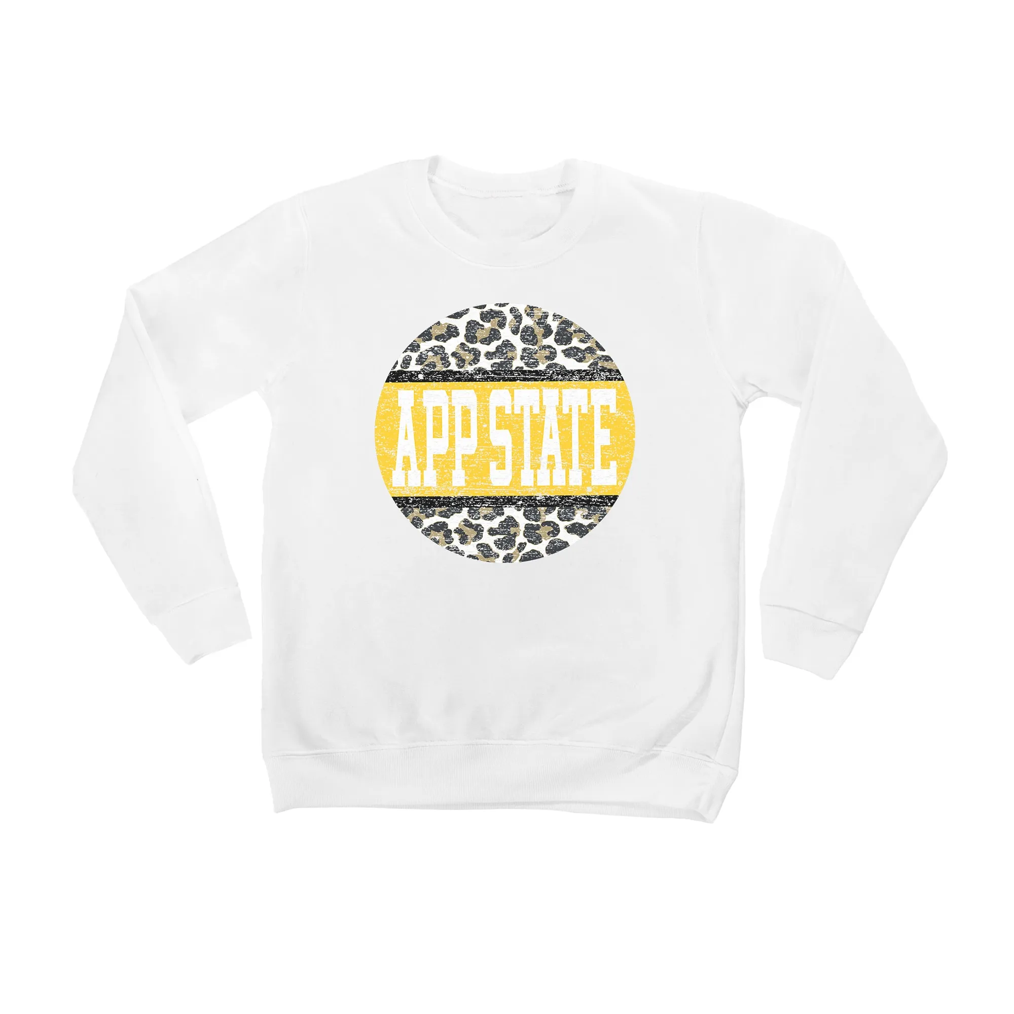 Appalachian State Mountaineers Youth White Scoop & Score Pullover Sweatshirt