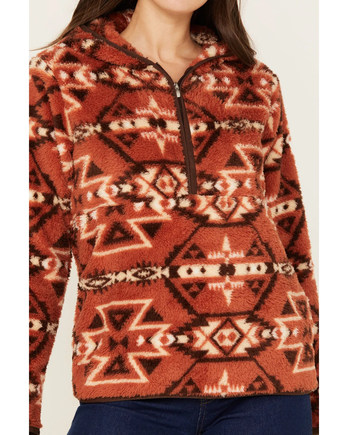 Ariat Women's Southwestern Print Berber Hooded Pullover