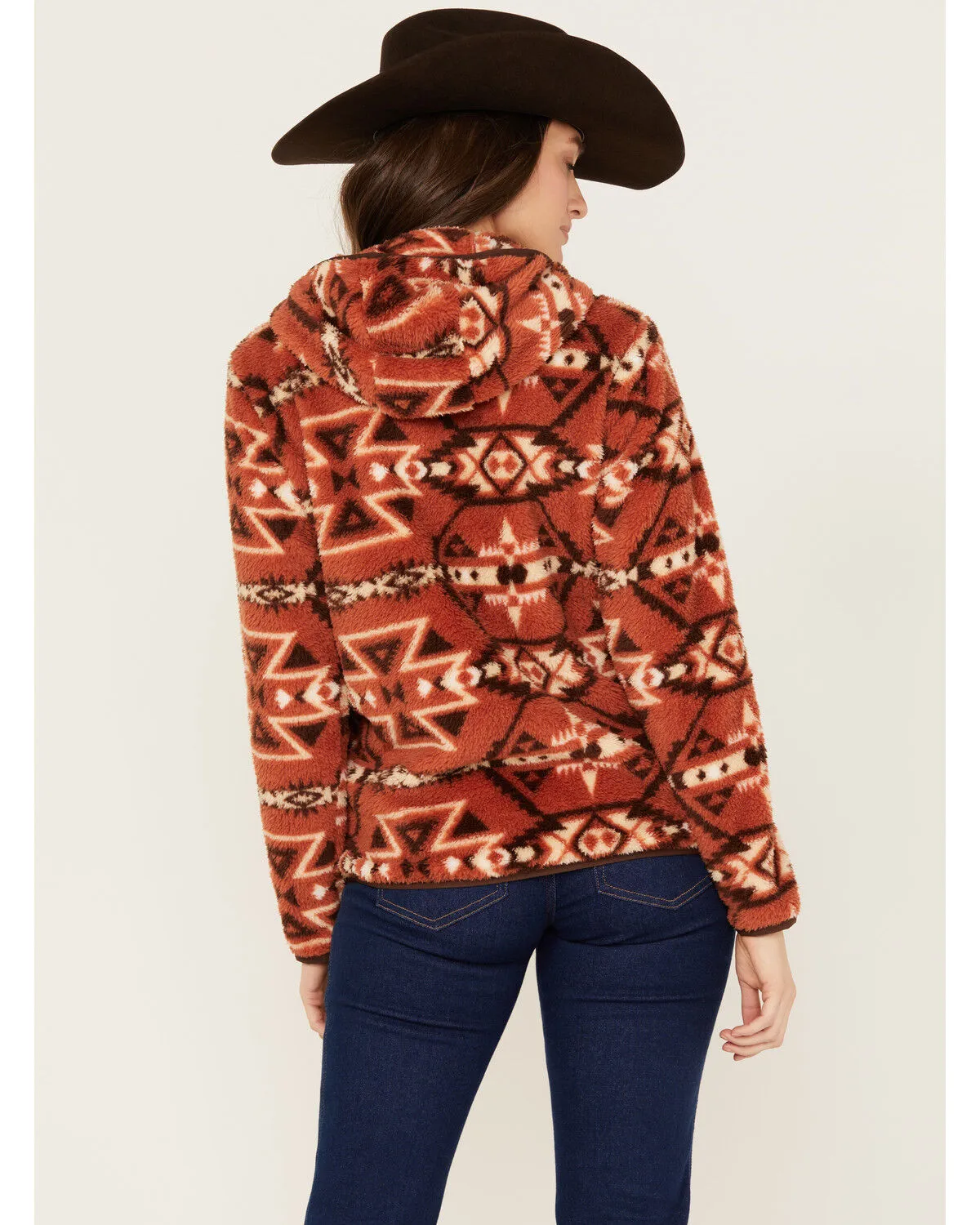 Ariat Women's Southwestern Print Berber Hooded Pullover