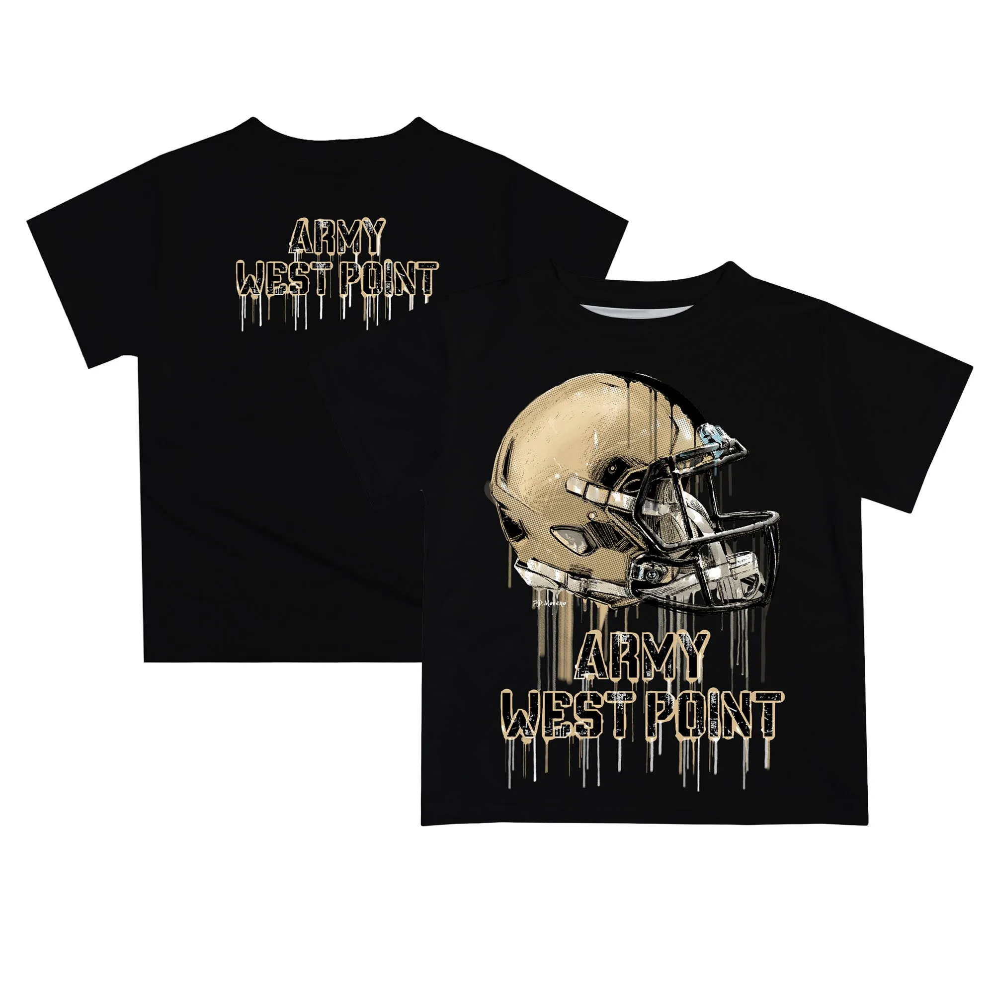 Army Black Knights Infant Black Dripping Helmet T-Shirt