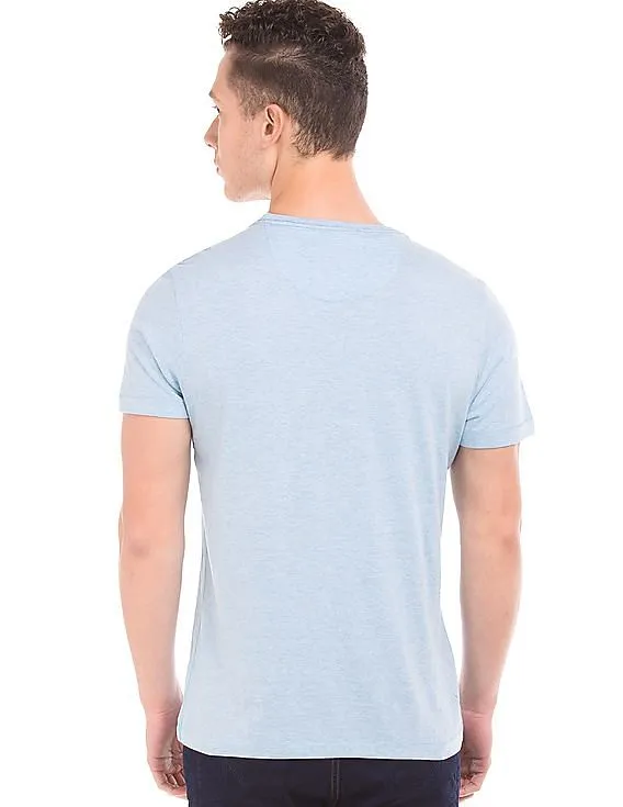 Arrow Blue Jeans Company Appliqued Front Heathered T-Shirt