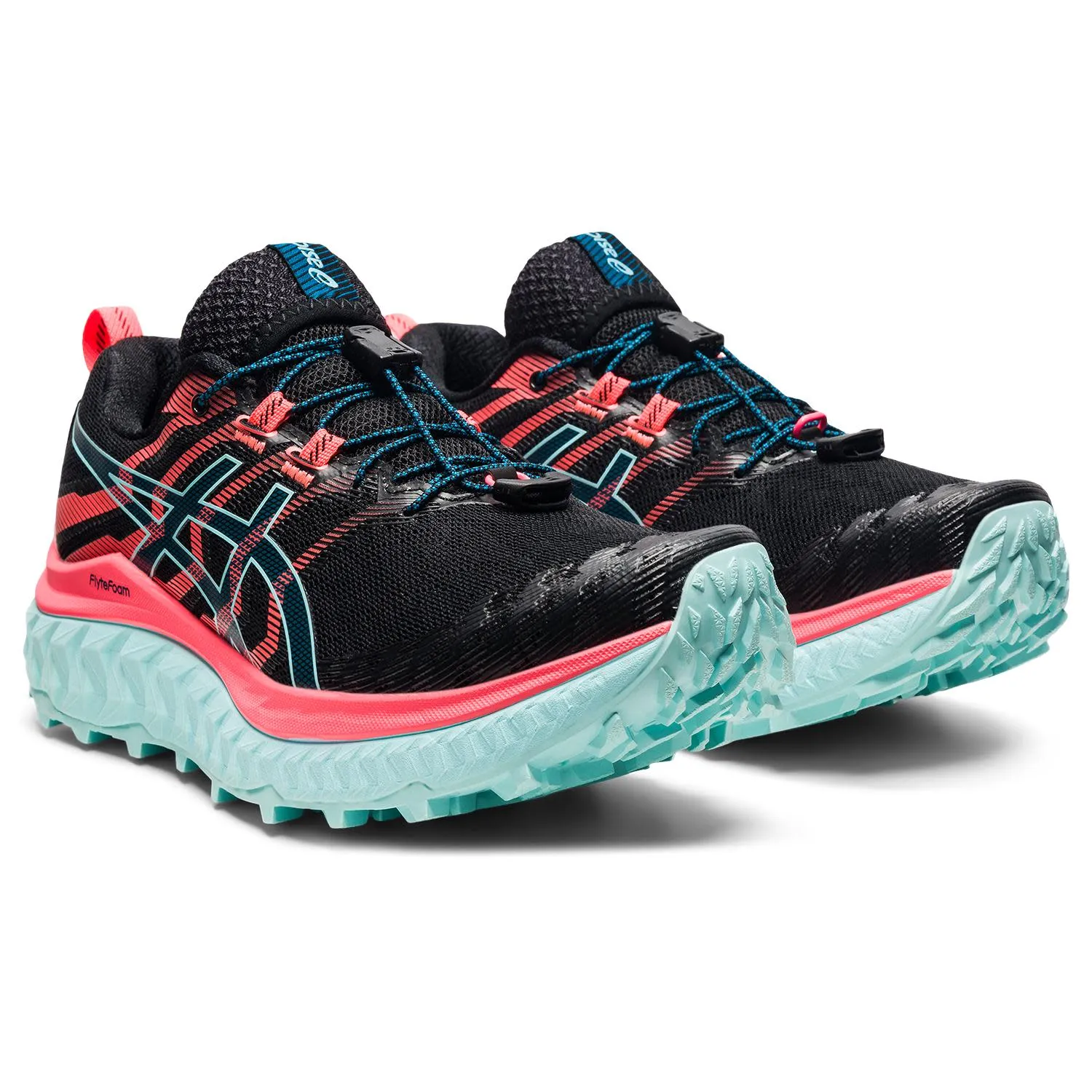 Asics Women's Trabuco Max Black/Blazing Coral | Buy Asics Women's Trabuco Max Black/Blazing Coral here | Outnorth