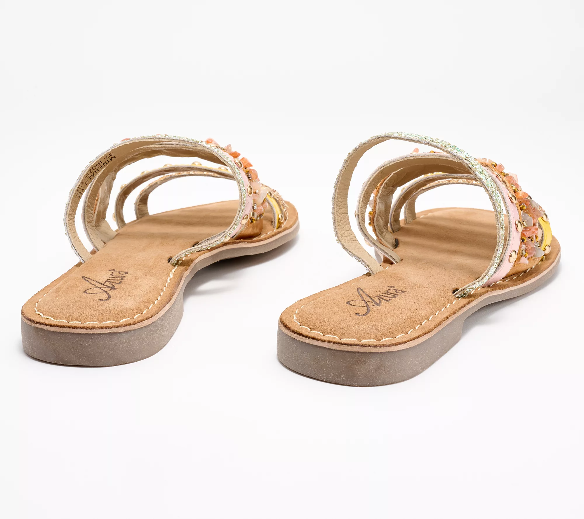 Azura by Spring Step Faux Leather Slide Sandals - Minerals