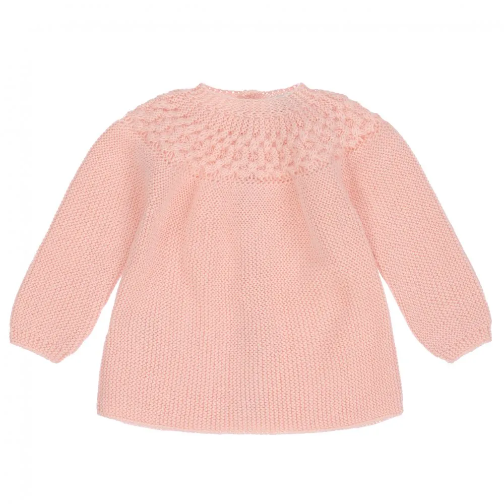 Baby Girls Pink Knitted Jumper