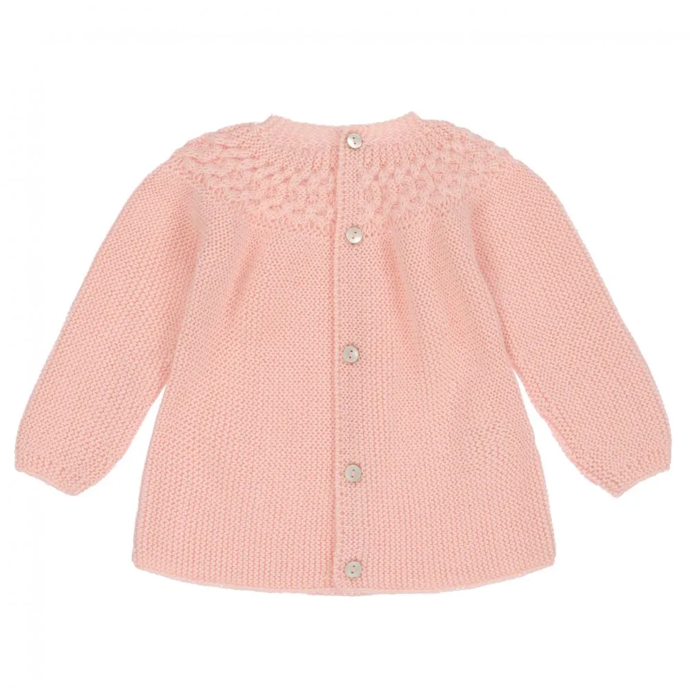 Baby Girls Pink Knitted Jumper