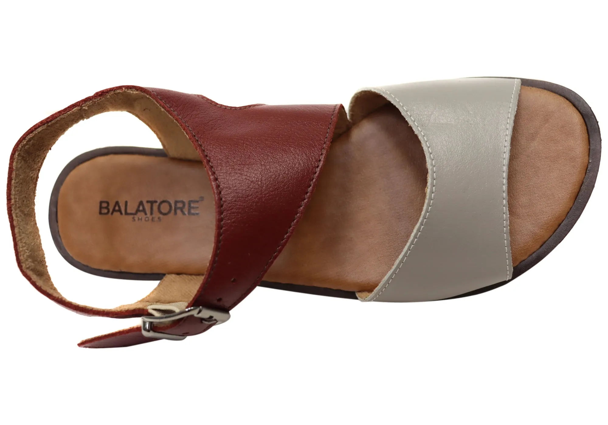 Balatore Simonne Womens Comfortable Leather Sandals Made In Brazil