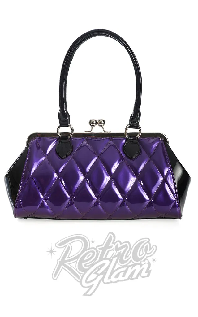 Banned Lilymae Handbag in Black and Purple