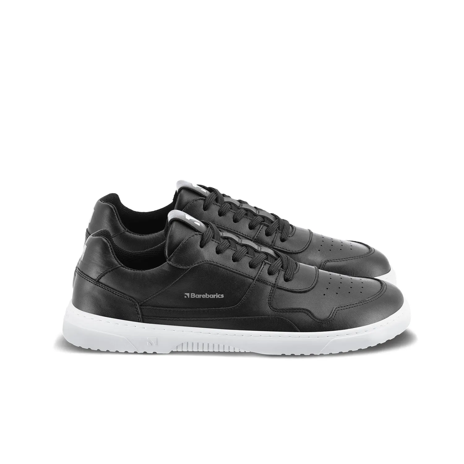 Barefoot Sneakers Barebarics Zing - Black & White - Leather