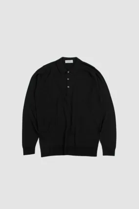 Belper LS Polo Shirt - Black