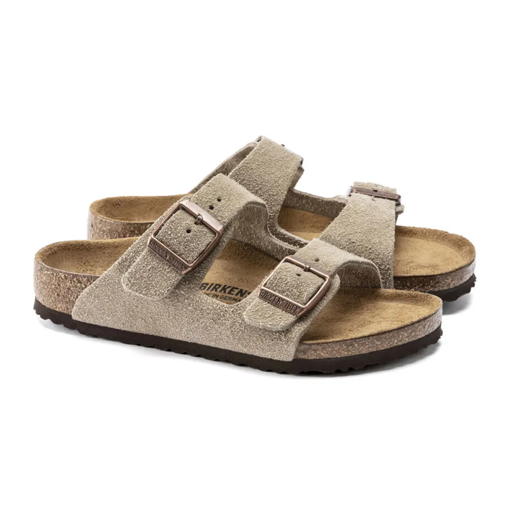 Birkenstock Arizona Taupe Suede Kid’s Sandals (Narrow)