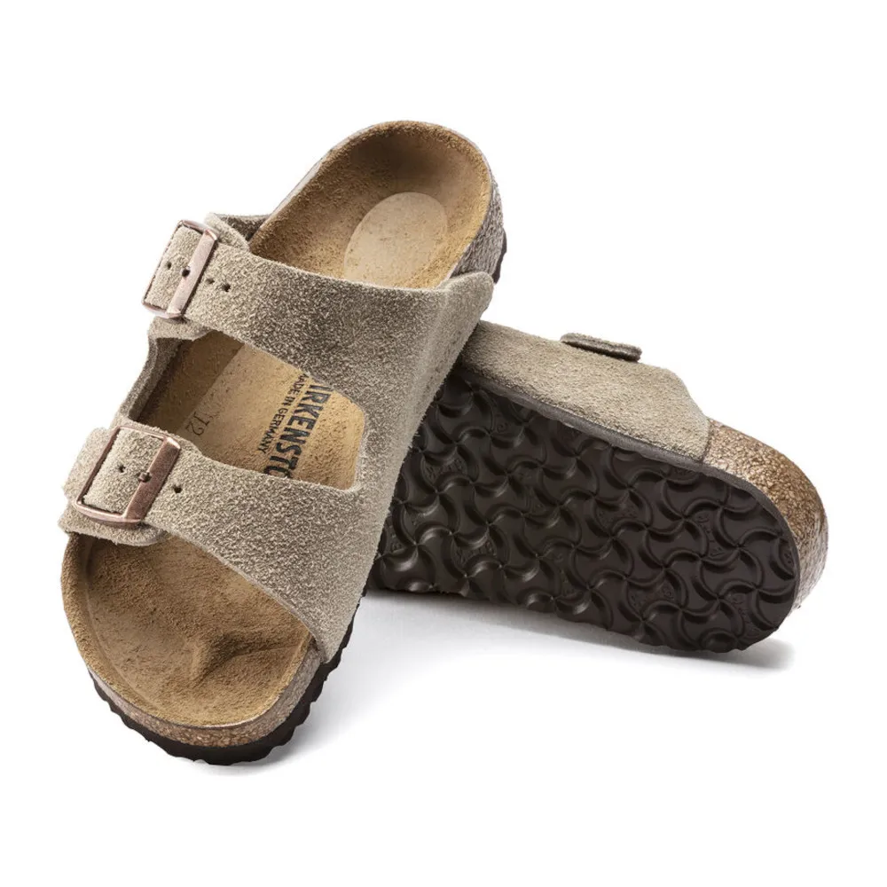 Birkenstock Arizona Taupe Suede Kid’s Sandals (Narrow)