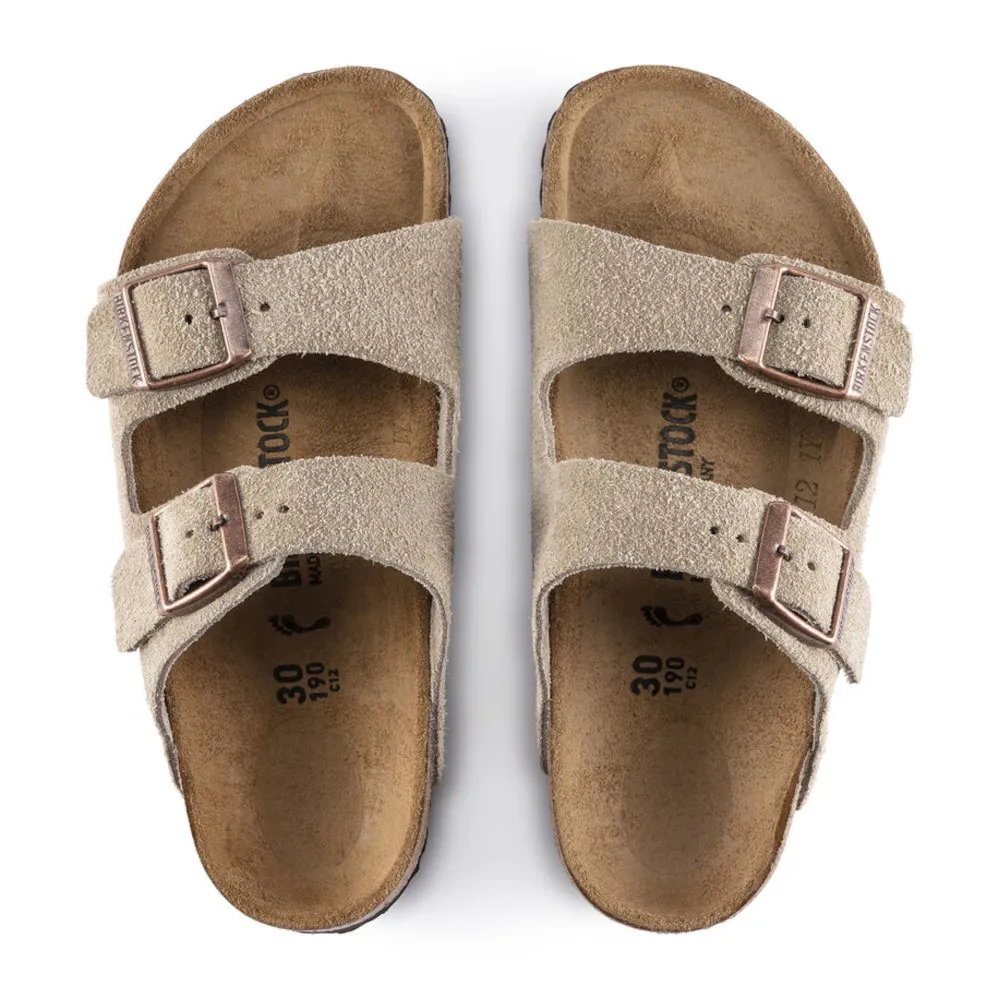 Birkenstock Arizona Taupe Suede Kid’s Sandals (Narrow)