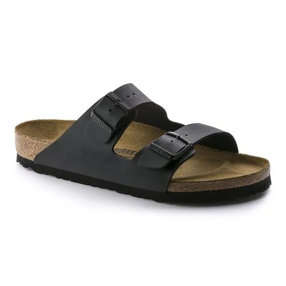 Birkenstock Unisex Arizona Birko-Flor Black Sandals - Narrow Fit