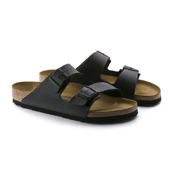 Birkenstock Unisex Arizona Birko-Flor Black Sandals - Narrow Fit