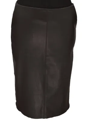 Black carlotta leather skirt