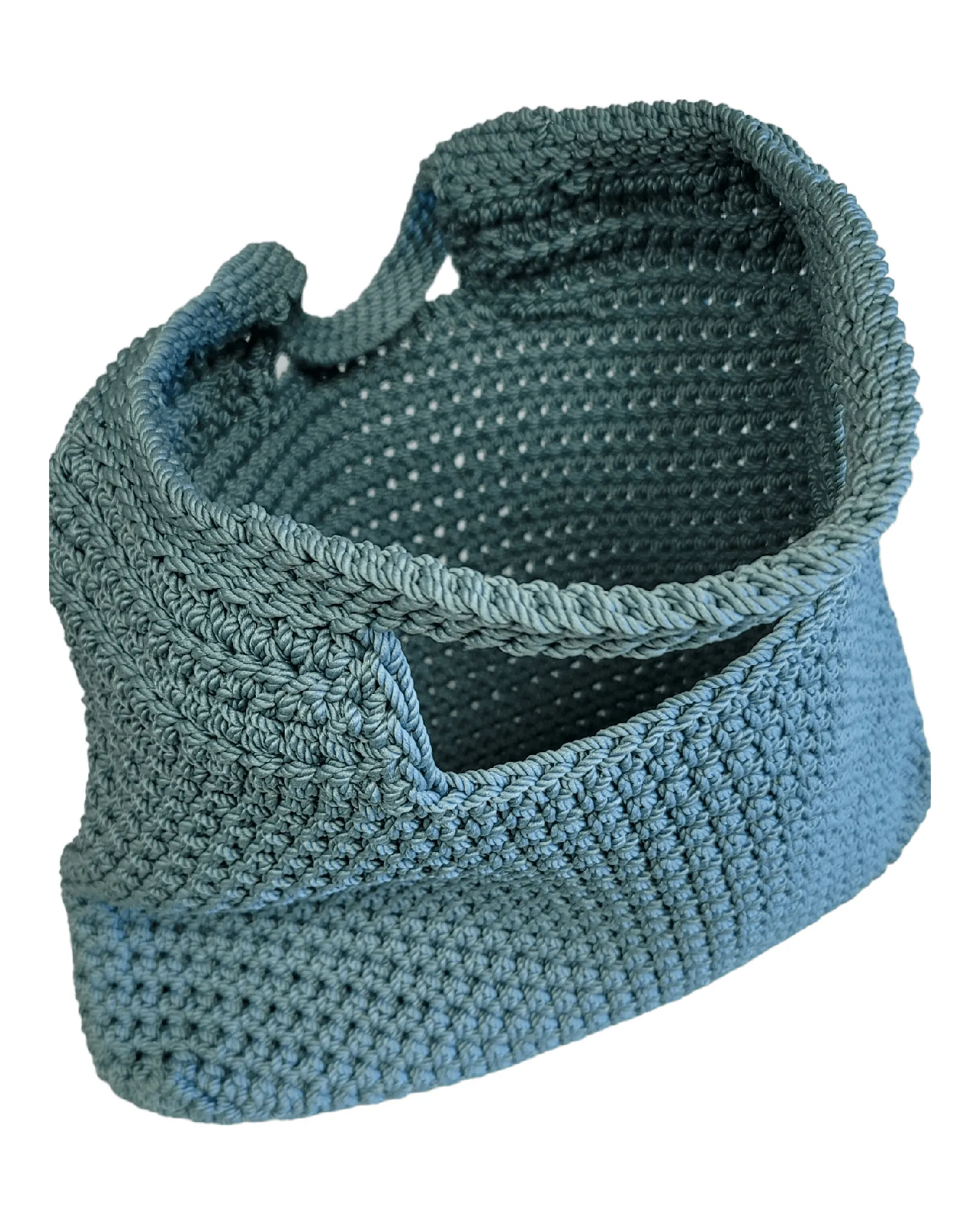 Blue Woven Handbag