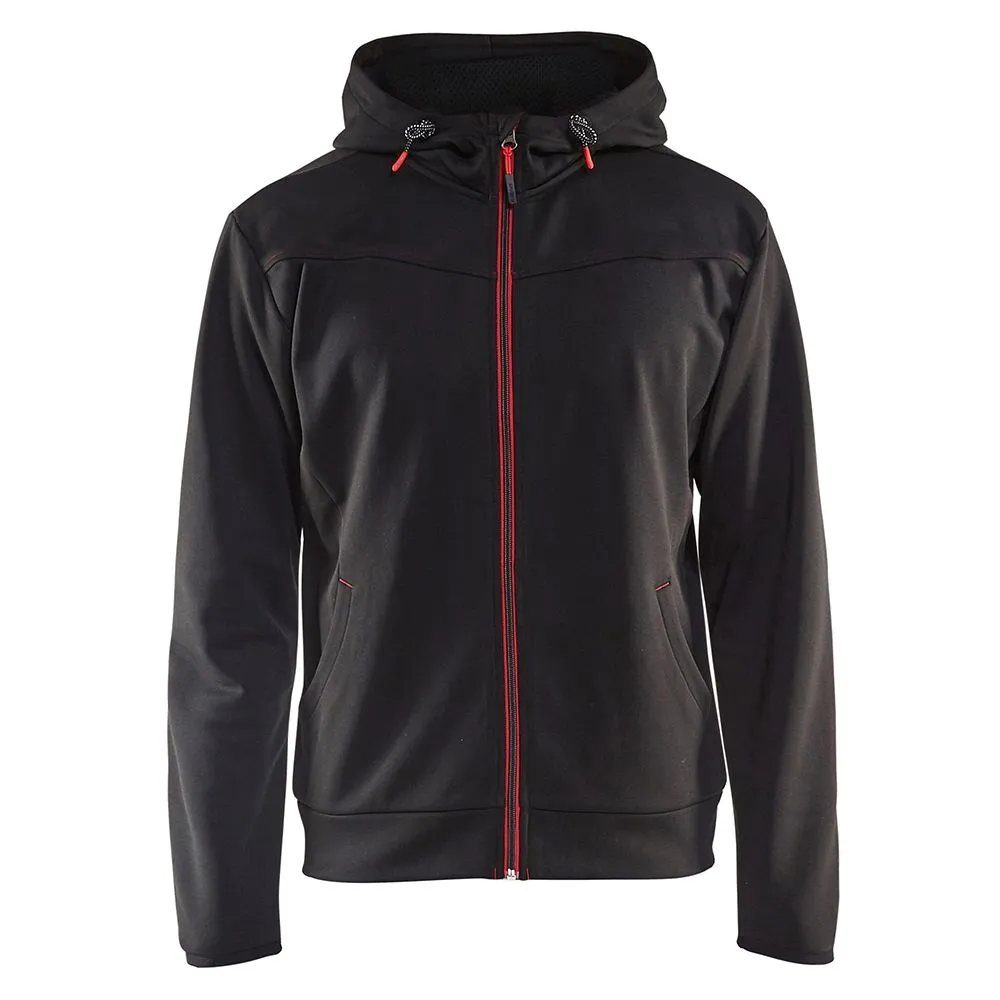 Blåkläder 3363-2526 Hoodie With Zipper - Black/Red