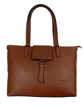 Brown women's leather handbag gc 501