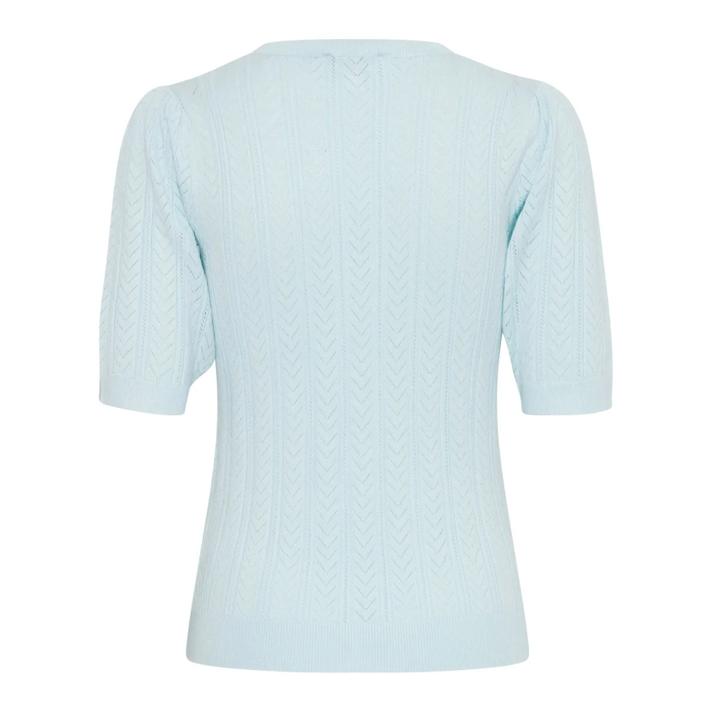 b.young Pointelle Knit Short Sleeve Jumper