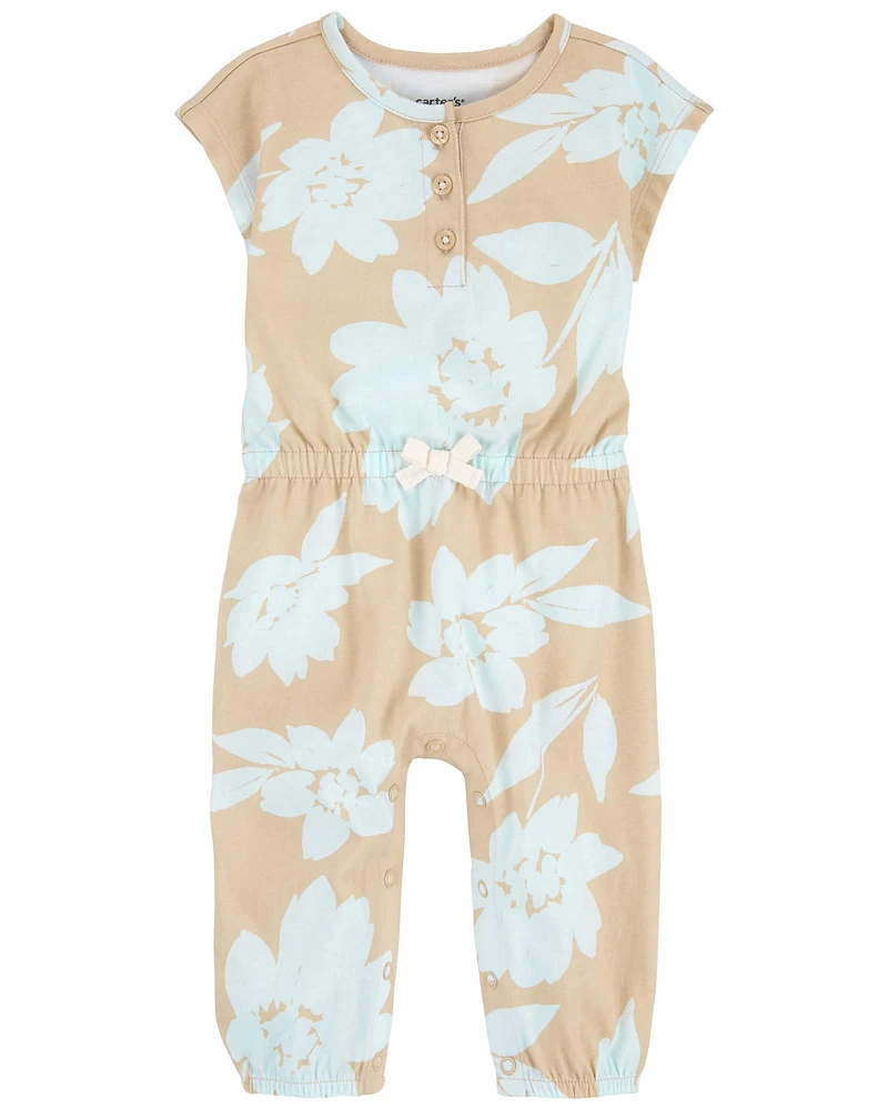 Carters Oshkosh Baby Floral Jersey Romper