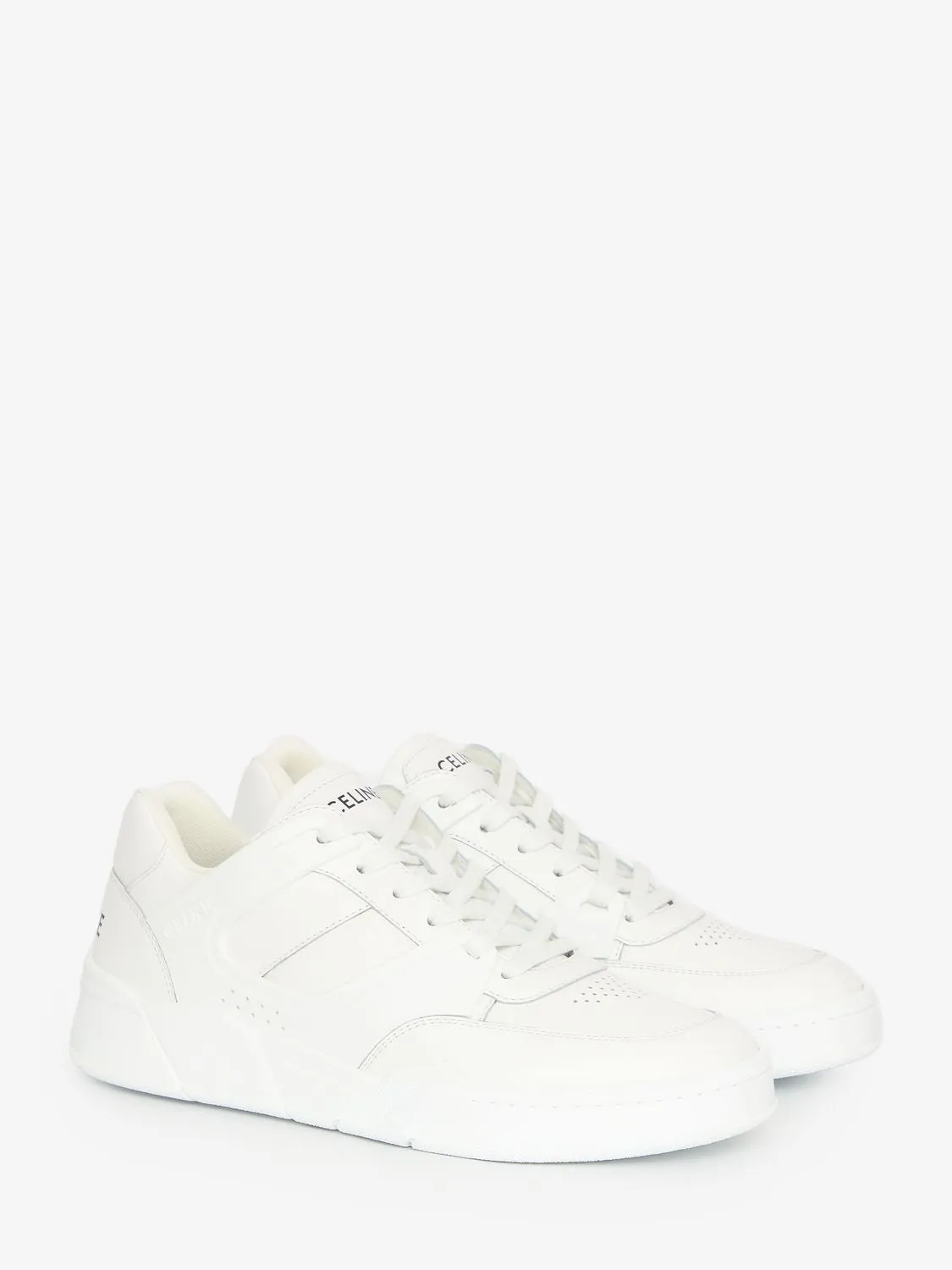 CELINE Men's White Calfskin Sneakers for SS24