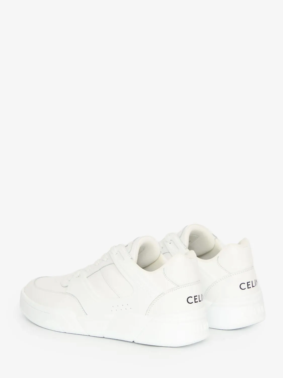 CELINE Men's White Calfskin Sneakers for SS24