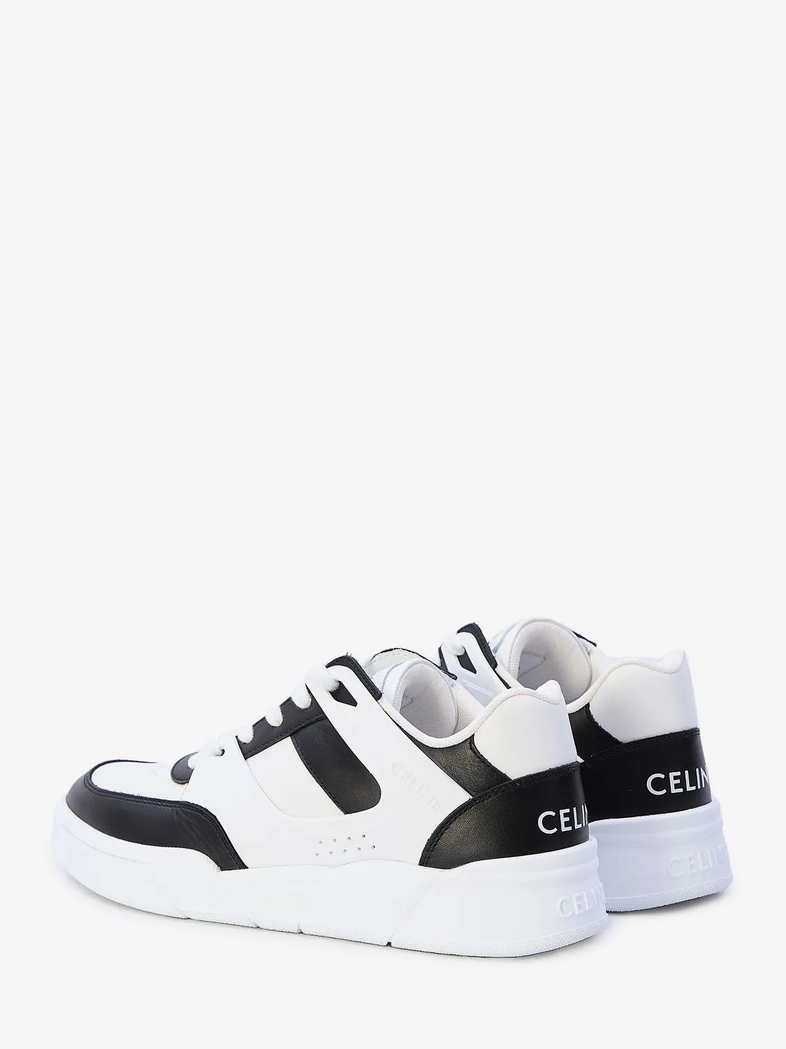 CELINE Men's White Calfskin Sneakers for SS24