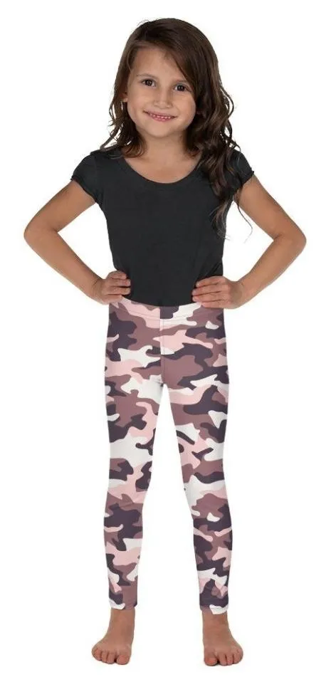 Chocolate Brown Camo Kid's Leggings